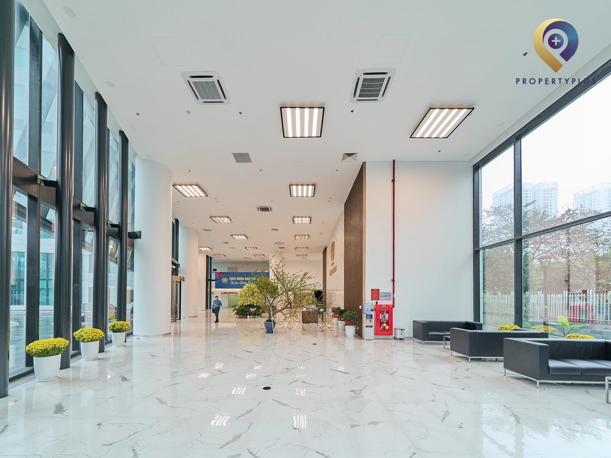 Spacious lobby area on the first floor of Vinacomin Tower - hình ảnh từ Property Plus